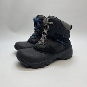 Columbia Rope Tow Boots Unisex Waterproof Youth Size 4 Snow Boots Blue Winter